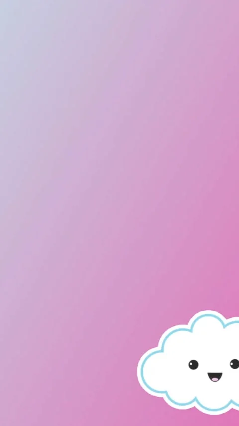 Smiling cloud and sparkles animation over pastel gradient background Stock Footage 343996888