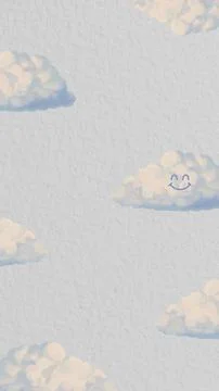 Smiling cloud pattern Stockillustratie