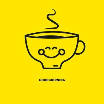 Smiling coffee cup Illustrazione stock