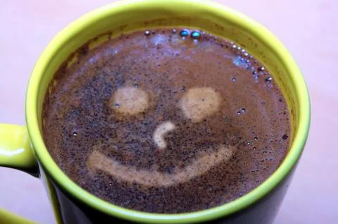  Smiling coffee Foto stock