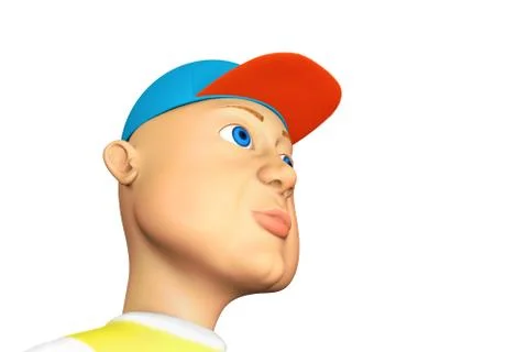 Smiling comic man Stock Illustration