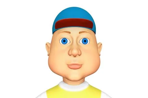 Smiling comic man Illustrazione stock