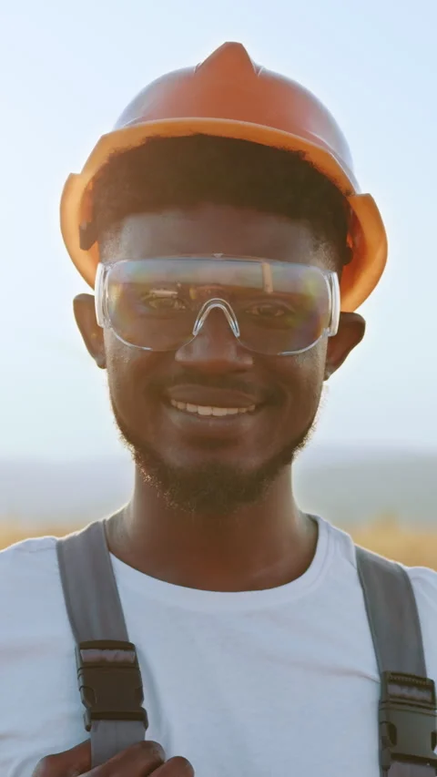 Smiling Construction Worker Stock Footage 318681375