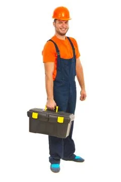 Smiling constructor worker Stock Photos