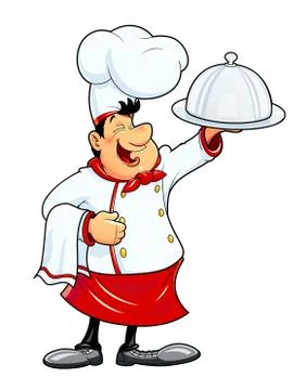 Smiling cook. Cartoon character. Vector illustration. Stock Illustration