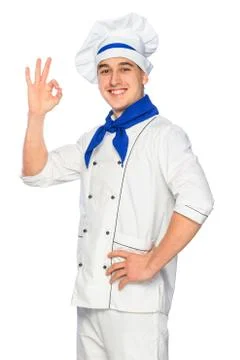 Smiling cook chef Stock Photos