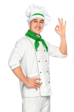 Smiling cook chef Stock Photos