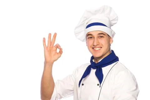 Smiling cook chef Stock Photos