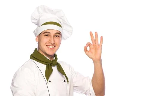 Smiling cook chef Stock Photos