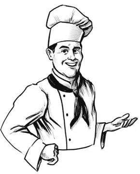 Smiling cook Illustrazione stock