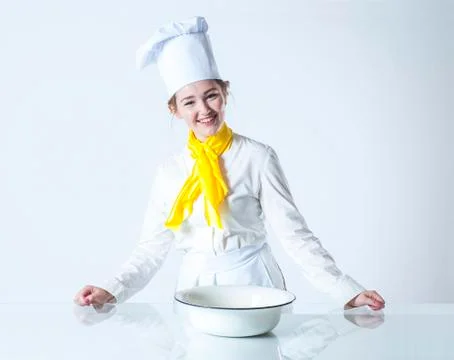 Smiling cook Stock Photos
