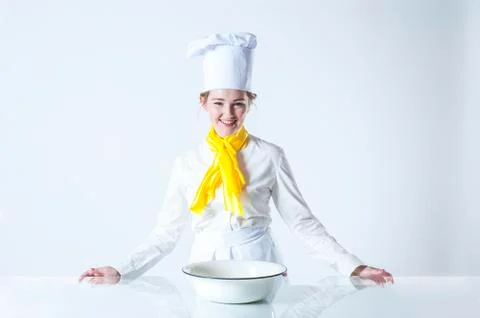 Smiling cook Stock Photos