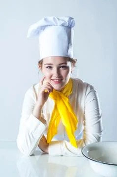 Smiling cook Stock Photos