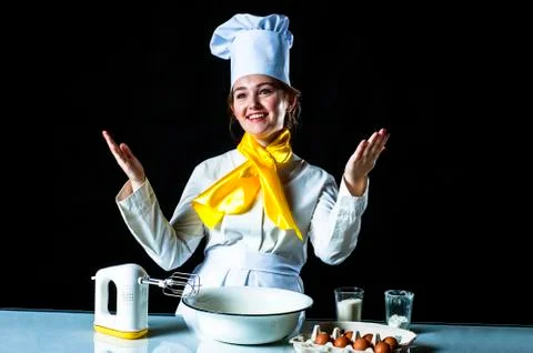 Smiling cook Stock Photos