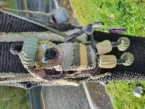 Smiling creature made of wool - Eidfjord Stock Photos