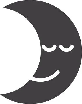 Smiling crescent moon Stock Illustration