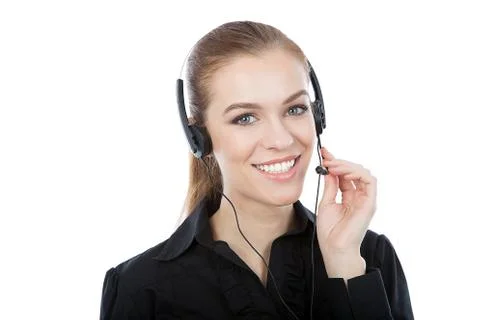 Smiling customer service worker Stock Photos