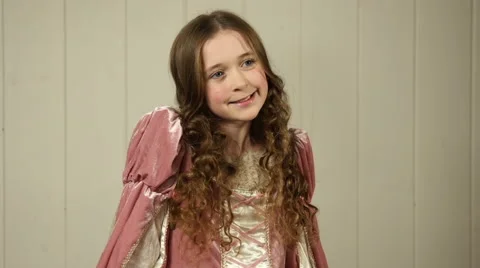 A smiling demure princess Stock Footage 44116152