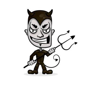 Smiling devil Head 库存插图