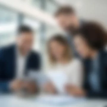 Smiling Diverse Colleagues Using Digital Tablet for Wireless Collaboration Stock Photos