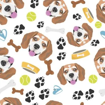 Smiling Dog Beagle. Stock Illustration