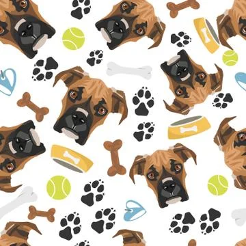 Smiling Dog Boxer. Illustrazione stock