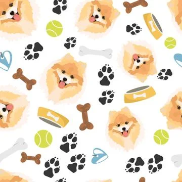 Smiling Dog Chow. Illustrazione stock