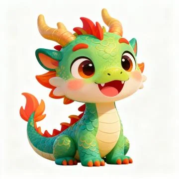 Smiling Dragon Иллюстрация