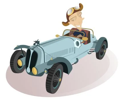 Smiling driver Stock Illustration