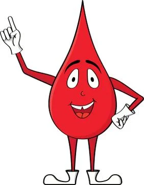 Smiling drop of blood Stock Illustration