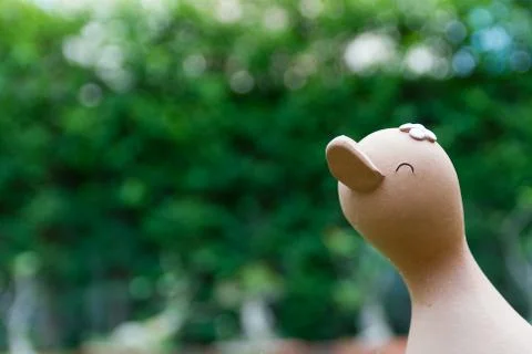 Smiling duck doll Stock Photos