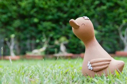 Smiling duck doll Stock Photos