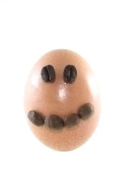 Smiling easter egg Stock Photos
