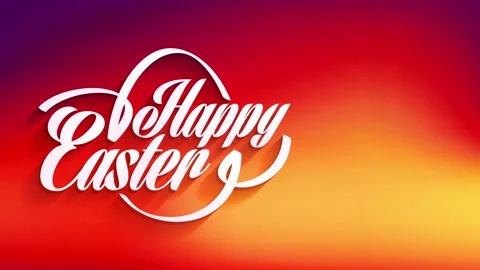 Smiling easter mark template for postcard or giving wrapping cardboard with Stock Footage 130928560