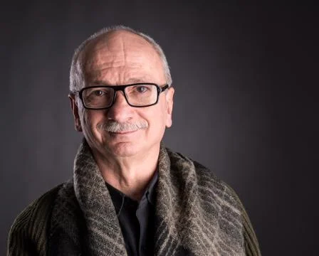 Smiling elderly man in glasses 写真素材