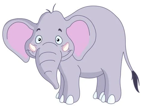 Smiling elephant Stock Illustration