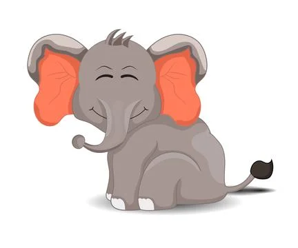 Smiling elephant Stock Illustration