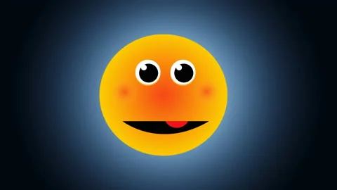 Smiling emoji animation motion graphics in 4K 60FPS. Stock Footage 210483354