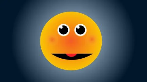 Smiling emoji animation motion graphics Stock Illustration