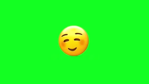Smiling emoji with blushing cheeks loop animation Stock Footage 329406664