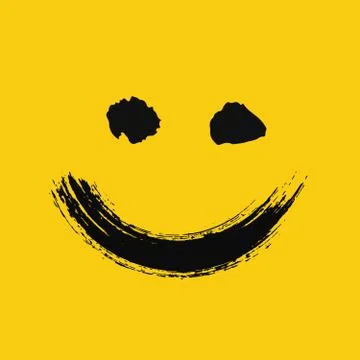 Smiling emoticon painted Stock Illustration