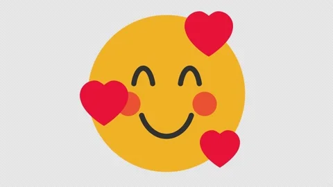 Smiling Face with 3 Hearts Animated Emoj... | Stock Video | Pond5