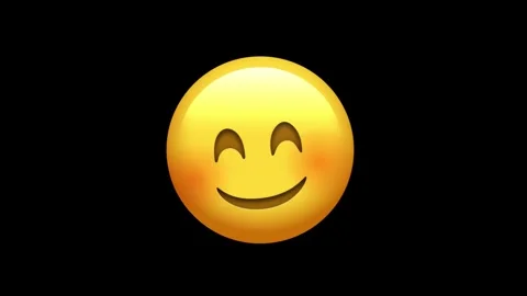 Smiling Face Blushing Emoji Animated Transparent Video  Vidéo 302159652