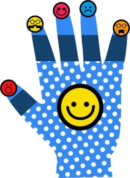 Smiling Face Hand Stock-Illustration