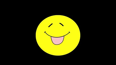 Smiling face icon on white background. Vector illustration. Stock Footage 244135692