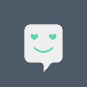 Smiling face icons. Flat design style concept icons for graphic and web desig Stock Illustration