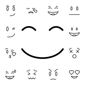 Smiling, face, with, smiling, eyes flat vector icon in emotions pack Illustrazione stock