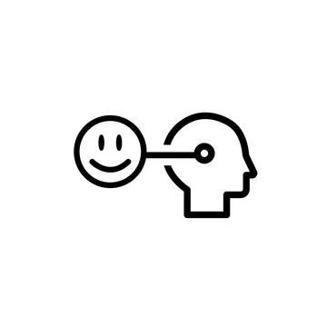 Smiling face a symbol of positive thinking. Stock Illustration