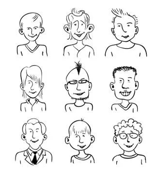 Smiling faces Иллюстрация