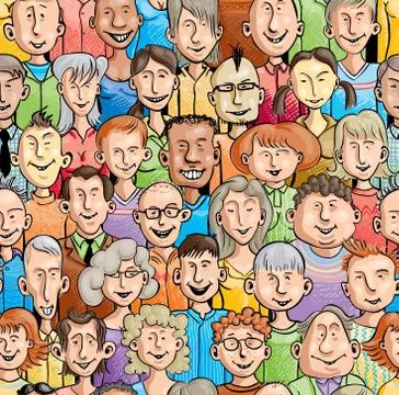 Smiling faces. seamless pattern Stock-Illustration